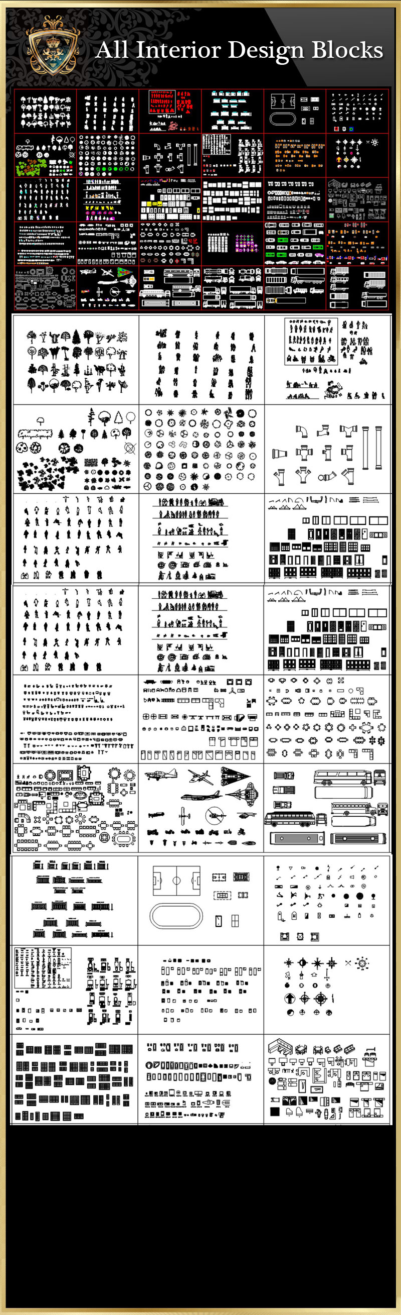 ★【All Interior Design Blocks 2】Luxury home, Luxury Villas, Luxury Palace, Architecture Ornamental Parts, Decorative Inserts & Accessories, Handrail & Stairway Parts, Outdoor House Accessories, Euro Architectural Components, Arcade