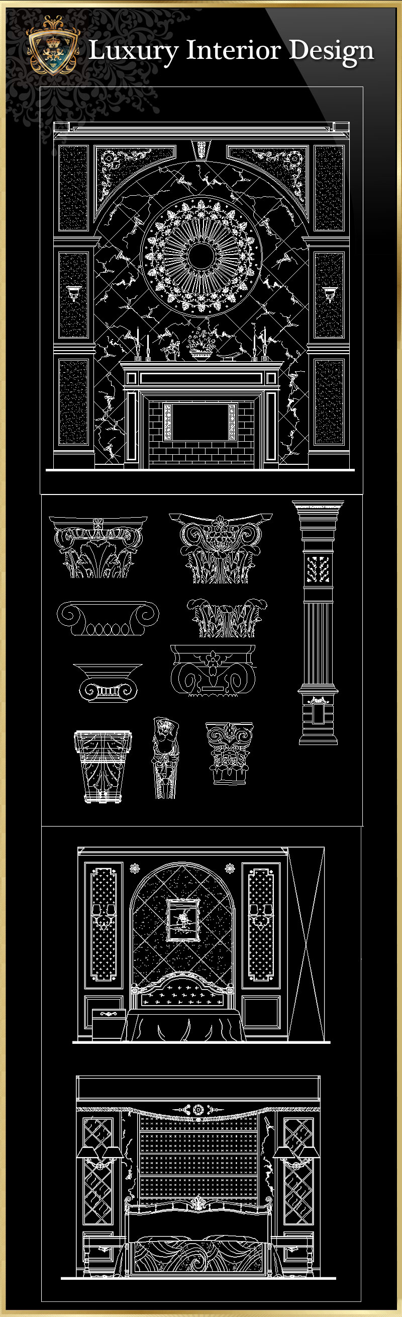 ★【Luxury Interior Design】Luxury home, Luxury Villas, Luxury Palace, Architecture Ornamental Parts, Decorative Inserts & Accessories, Handrail & Stairway Parts, Outdoor House Accessories, Euro Architectural Components, Arcade