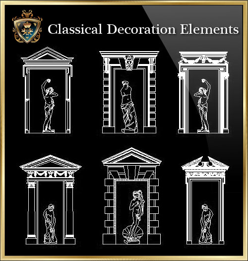 ★【Classical Decoration Elements 02】Luxury home, Luxury Villas, Luxury Palace, Architecture Ornamental Parts, Decorative Inserts & Accessories, Handrail & Stairway Parts, Outdoor House Accessories, Euro Architectural Components, Arcade