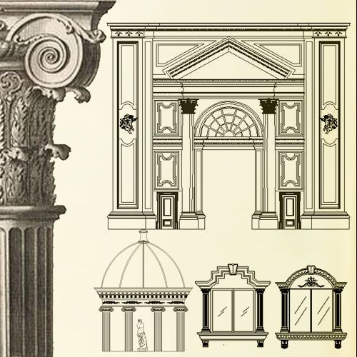 Architecture Ornamental Parts,Decorative Inserts & Accessories,Handrail & Stairway Parts,Outdoor House Accessories,Euro Architectural Components,Arcade,Architrave,fences,gates,railings,handrails,staircases,iron finials,balusters,Architecture Decoration Drawing,Decorative Elements,Interior Decorating,Neoclassical Interior Design