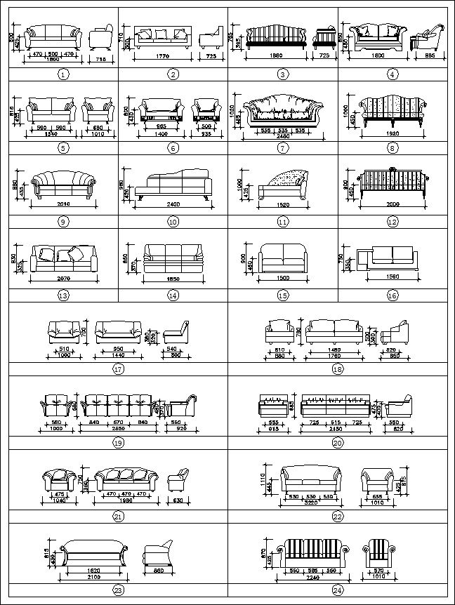 Best sofa blocks and elevation