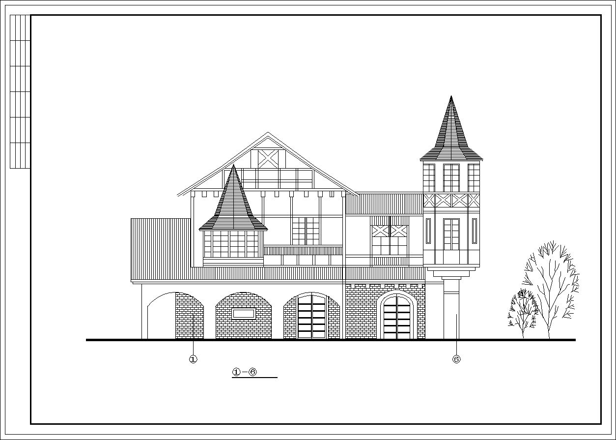 Dream French Town plan,elevation,details drawings