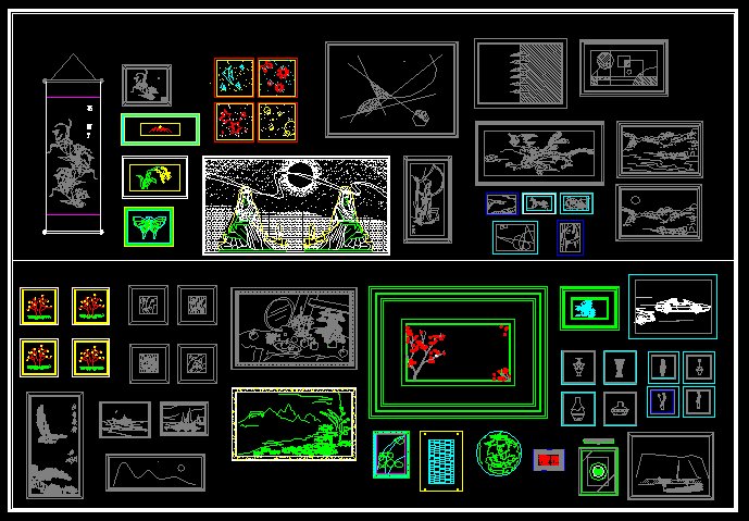 Decorative Elements,Carried of viceroys,Outdoor Decoration,Columns,CAD blocks for outdoor living design projects