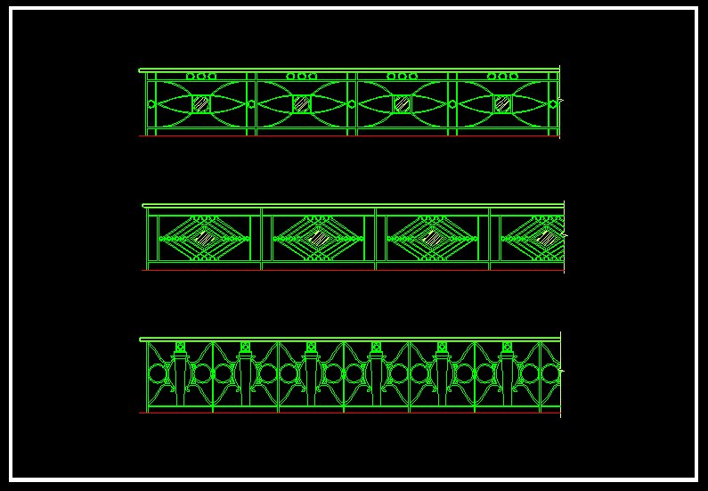 Wrought iron railing fence 