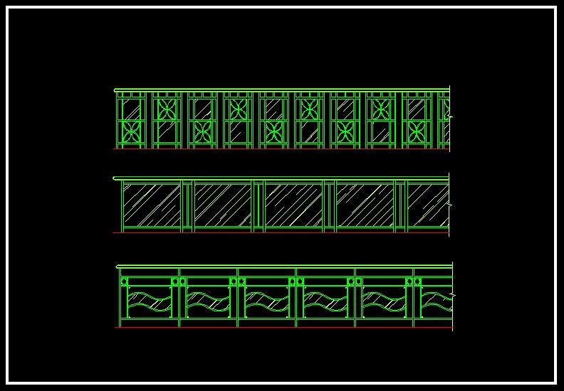 Wrought iron railing fence 