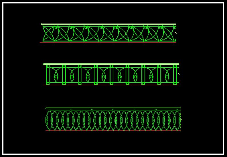 Wrought iron railing fence 