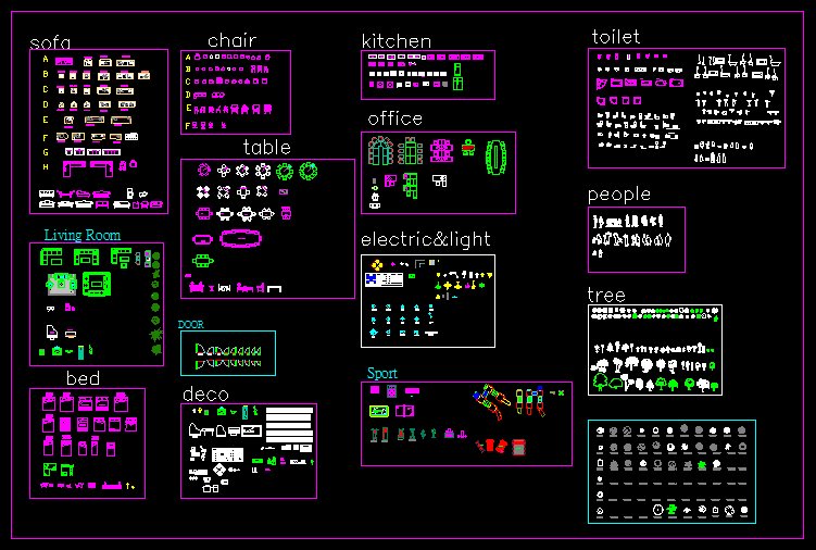 Super Autocad Mixed Blocks